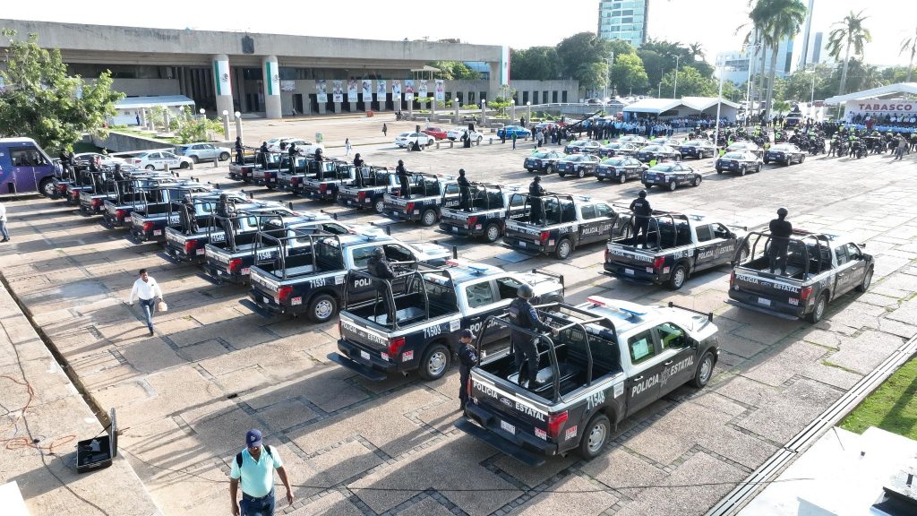 Refuerzan seguridad en Centro, Tabasco con 100 patrullas