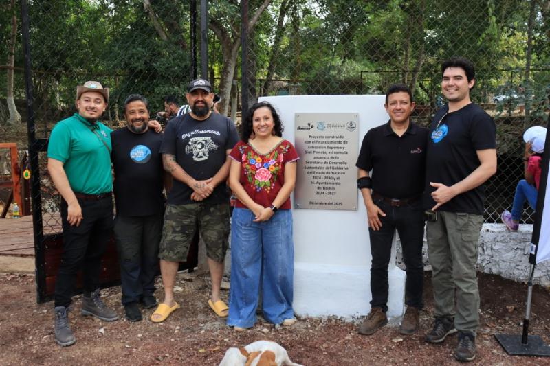 Inauguran infraestructura de acceso en cenote santa elena