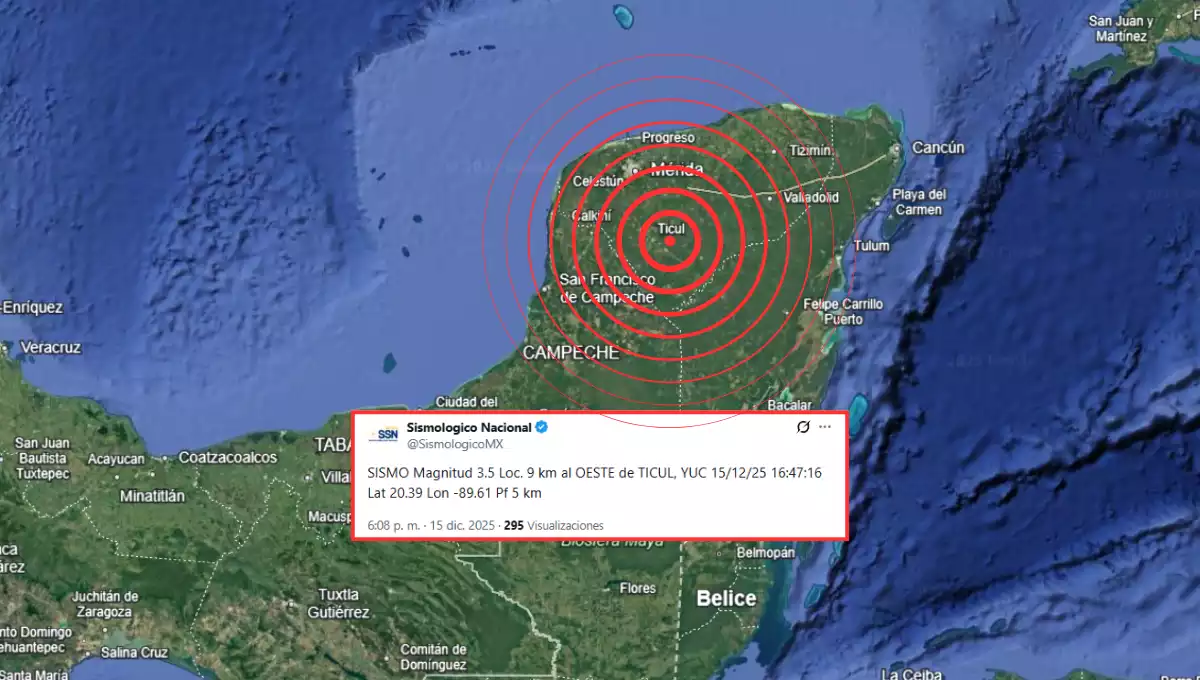 Se registra sismo en Ticul, Yucatán; sexto del año
