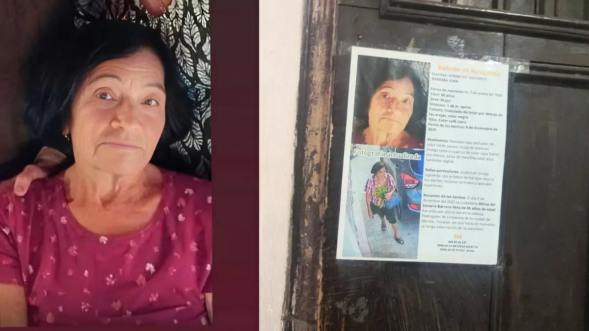 Intensa búsqueda de Mirna Barrera Vera en Mérida