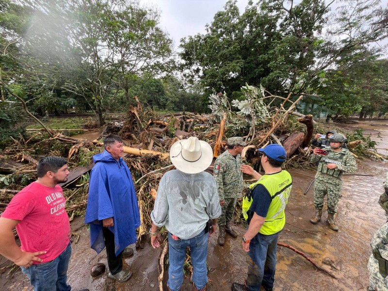Ríos desbordados en Los Tuxtlas, Veracruz, afectan Catemaco