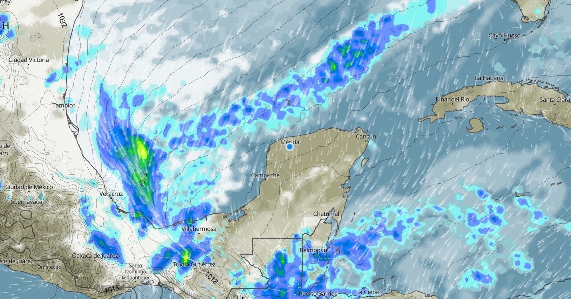 frente frío 27 'maax ik' llega a yucatán con lluvias y viento