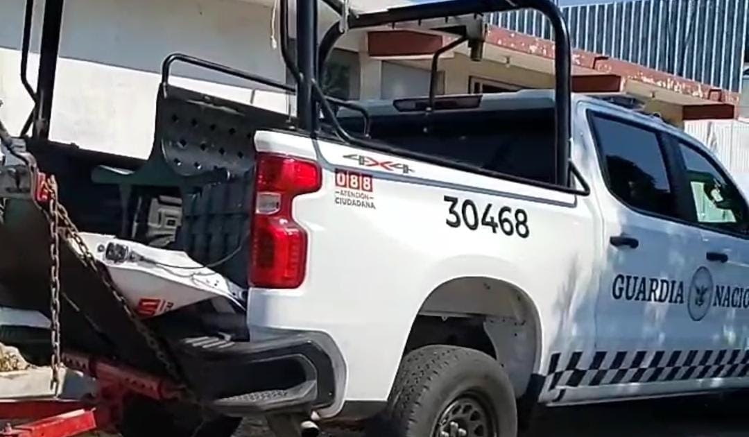 Patrulla de Guardia Nacional impactada en Iguala